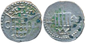 Goa, Filipe III (1621-1640 AD), Silver Tanga (60 Reis), 2.2g, struck at Goa for use in Cey