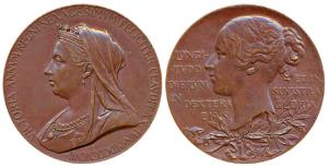 Victoria’s Diamond Jubilee Medal, Copper, 69.9g, 1837-1897, obv. matured bust of the Queen