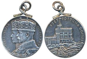 George V and Queen Mary, Silver Jubilee Medal, Silver, 15.6g, Domus Medal, obv. conjoined 