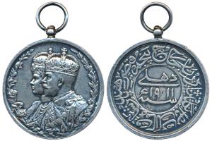 Delhi Durbar Medal 1911, George V, Silver, obv. conjoined busts of King George V and Queen