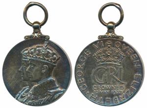 George VI and Queen Elizabeth Coronation, Silver Medal, obv. conjoined bust of George VI a