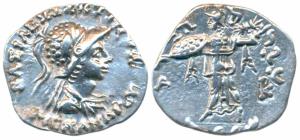 Indo-Greeks, Menander I, Silver Drachm, 2.46g, obv. helmeted bust of the king to right wit