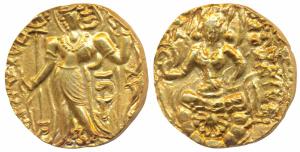Guptas, Narsimhagupta (c. 518-530 AD), ‘Archer’ Type, Gold Heavy Dinar, 9.59g, obv. king s