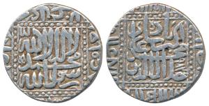 Akbar, Silver Rupee, 11.48g, Ahmedabad Mint (mint name off flan), AH 983, Kalima type, leg