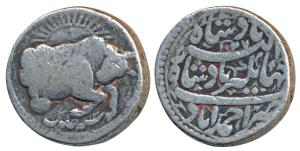 Jahangir, Silver Zodiac Rupee, Taurus Sign, Ahmedabad Mint, AH 1027/13 (KM 150.5). Very Fi