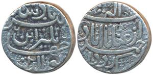 Jahangir, Silver Heavy Rupee, 13.75g, 20% over weight, Ahmedabad Mint, Kalima type, RY 6 (