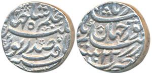 Nur Jahan, Silver Rupee, 11.62g, Patna Mint, poetic couplet on obv., RY 22 (KM 168.5). Ext