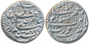 Nur Jahan, Silver Rupee, 11.4g, Surat Mint, poetic couplet on obv. reads By the order of E