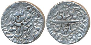 Shah Jahan, Silver Rupee, 11.44g, Daulatabad Mint, RY 32, central legend within foliated e
