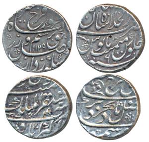 Farrukhsiyar, Silver Rupee, 11.12g, Mustaqir-ul-Mulk Akbarabad Mint, RY 4 (KM 377.6); Silv