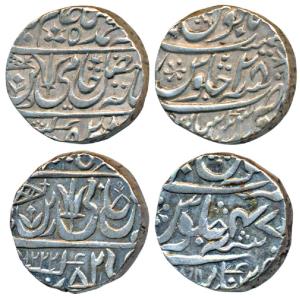 Ravishnagar Sagar Mint, Silver Rupee (2), in the name of Shah Alam II, AH1222/47 & RY 28, 