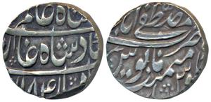 Faizullah Khan (AH 1167-1208, 1754-1794 AD), Silver Rupee, 11.1g, Mustafabad (Rampur) Mint