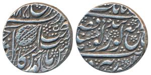 Amritsar Mint, Silver Rupee, 11.11g, Nanakshahi couplet, VS (18)84/95 (KM 22.2). Extremely