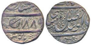 Dar-ul-Sultanat Lahore Mint, Silver Rupee, 11.07g, VS 1885 (frozen) / actual year of issue