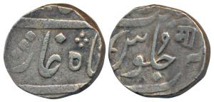 Manaji Rao (AH 1204-1208; 1789-1793 AD), Silver Rupee, 11.49g, in the name of Shah Alam II