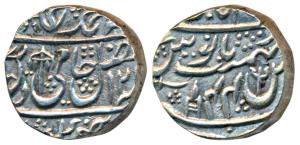 Mominabad (Bindraban) Mint, Silver Rupee, Maratha issue, in the name of Shah Alam II, AH 1