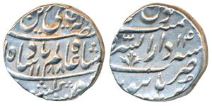 Mahadji Scindia (AH 1175-1209; 1761-1794 AD), Silver Rupee, 11.55g, Dar us-Sarur Burhanpur