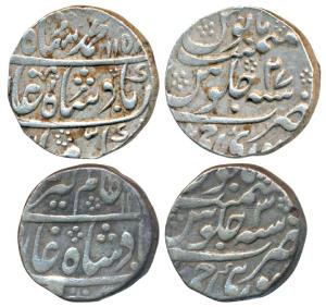 Isvari Singh (AH 1156-1174; 1743-1760 AD), Silver Rupee, Sawai Jaipur Mint, in name of Muh