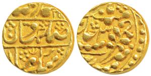 Mughal Issue, Gold Mohur, 10.74g, Sawai Jaipur Mint, in the name of Muhammad Akbar II, AH 
