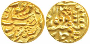 Madan Pal (AH 1270-1286; 1854-1869 AD), Gold Mohur, 10.82g, in the name of Queen Victoria,