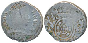 Goa, Joao VI as Regent (1799-1816 AD), Silver Rupia, 10.68g, 1808, obv. legend error DGOA 