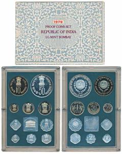 1979 Proof Set, Happy Child Nation’s Pride, set of 10, 1 Paisa to Rupees 50. In immaculate
