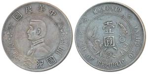 China, Silver Dollar (Yuan), 28.80g, Birth of Republic of China. Very Fine.