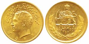 Iran, Pahlavi Dynasty, Muhammad Reza Shah (AH 1320-1358), Gold 2½ Pahlavi, 20.3g, rev. lio