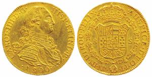 Mexico, Charles IX, Gold 8 Escudos, 27.04g, Mexico City Mint, 1800 (KM159). Very minor tra