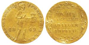 Netherlands, Russia, Nicholas I, Gold Ducat, 3.49g, St. Petersburg Mint, Russian imitation