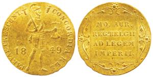 Netherlands, Russia, Nicholas I, Gold Ducat, 3.48g, St. Petersburg Mint, Russian imitation