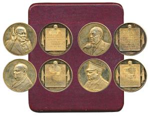 Sir Winston Churchill Medallions, Silver each 38g, total wt. 152 grams, obv. each with a d