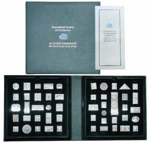 Proof Solid Sterling Silver Ingot (50), Replicas of Extremely Rare Stamps of the British E