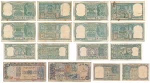 Assorted lot, Rupee 1, Rupees 5 (6), Rupees 100, various signatures – K. Ambegaonkar, L. K