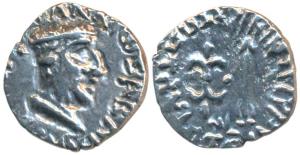 Western Kshatrapa, Nahapana (c. AD 119-124), Silver Drachma, 2.29g, obv. bust of king faci