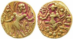 Guptas, Chandragupta II (c. 380-413 AD), Gold Dinar, 7.71g, ‘Archer’ type, obv. king nimba