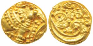 Western Gangas (10th-11th century AD), Gold Gajapati Pagoda, 3.85g, obv. caparisoned eleph