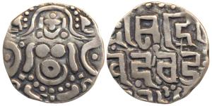 Gahadavalas of Kanauj, Govinda Chandradeva (1114-1154 AD), Gold 4 ½ Masha, 4.33g, obv. God