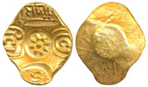 Yadavas of Devagiri, Singhana Deva (c. 1200-1247 AD), Gold Gadyana / Padma Tanka, 3.8g, Pu