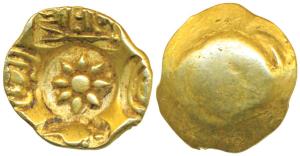 Yadavas of Devagiri, Ramachandra Deva (1270-1311 AD), Gold Gadyana / Padma Tanka, 3.78g, P