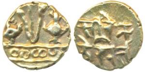 Vijayanagara Empire, late phase as kings of Chandragiri/ Penukonda, Gold Fanam, 0.36g, iss