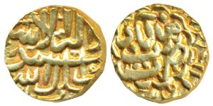Burhan Nizam II (AH 1000-1003; 1591-1595 AD), Gold Pagoda, 3.4g, Burhanabad Mint, AH 1001 