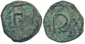 Goa, Filipe III (1621-1640 AD), Copper Bazaruco, 5.13g, obv. F, rev. R (Gomes 04.03). Very