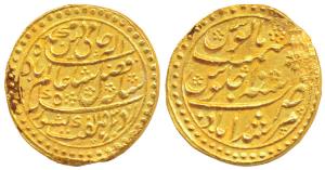 Murshidabad Mint, Gold Mohur, 12.36g, in the name of Shah Alam II, AH 1183/10, issue of 17