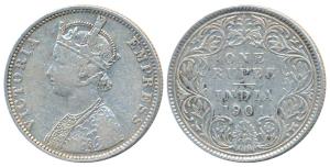 Victoria Empress, Silver Rupee, 1901, Bombay Mint, C2 / I / B incuse, (Prid 188). Very Fin