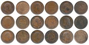 Edward VII, Copper and Bronze ½ Pice, 1903, Calcutta Mint, (Prid 735), Extremely Fine; 190