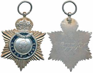 Indian Title Badge, George VI, Silver, Sardar Sahib, awarded to Mr. Bahadur Singh 11th Jul