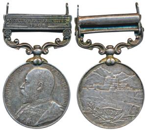 India General Service Medal, Edward VII, Silver, North West Frontier 1908 bar, awarded to 
