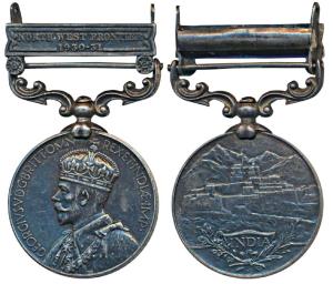 India General Service Medal, George V, Silver, North West Frontier 1930-31 bar, awarded to