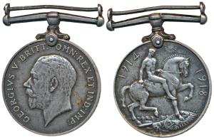 British War Medal 1914-18, George V, Silver, awarded to Salutri Mehar Singh Burma Military